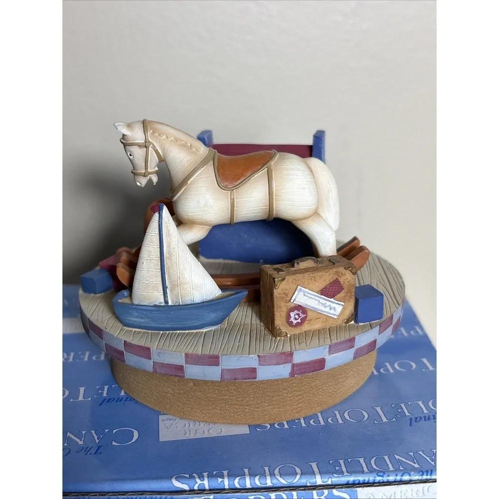 Vintage Our America  Candle Topper Antique Toys
